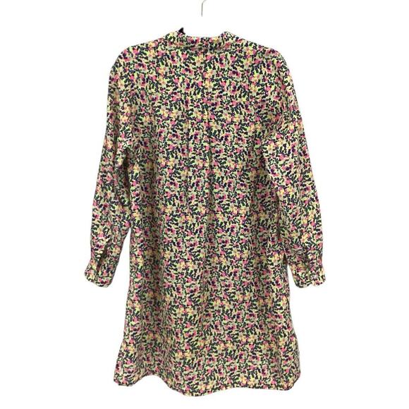 Frank & Eileen Hunter Linen Button Front Shirtdress Neon Floral Size Small - Picture 12 of 16